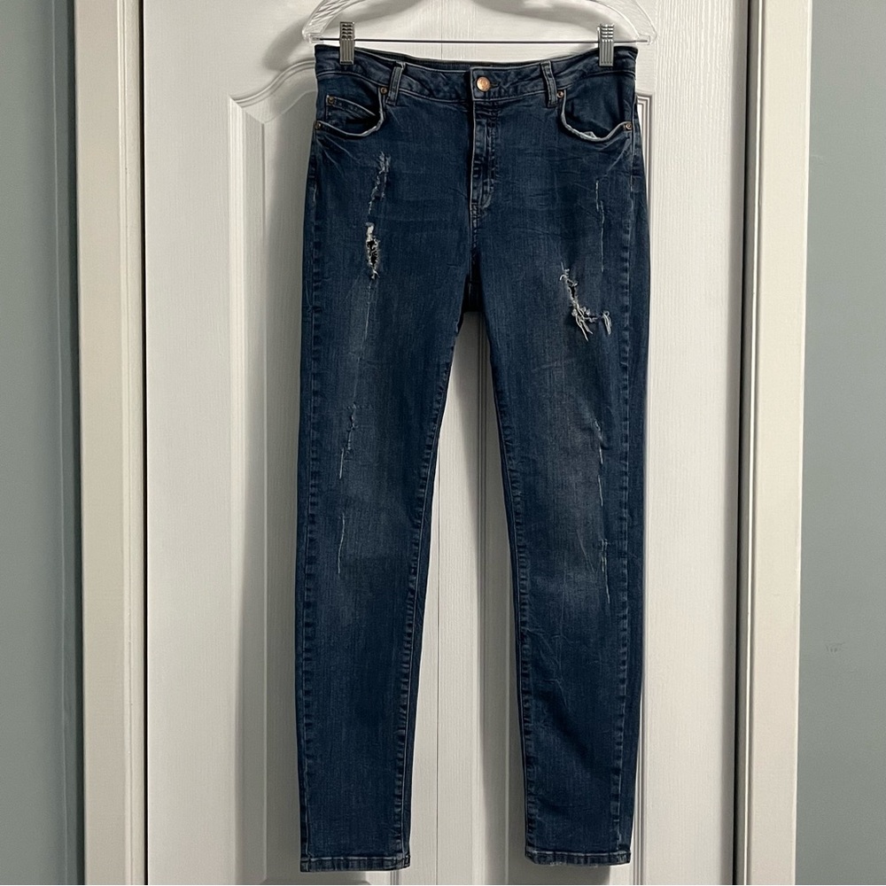 NOISY MAY NMKIM NW LOOSE distressed denim Jeans women’s size 30 blue
